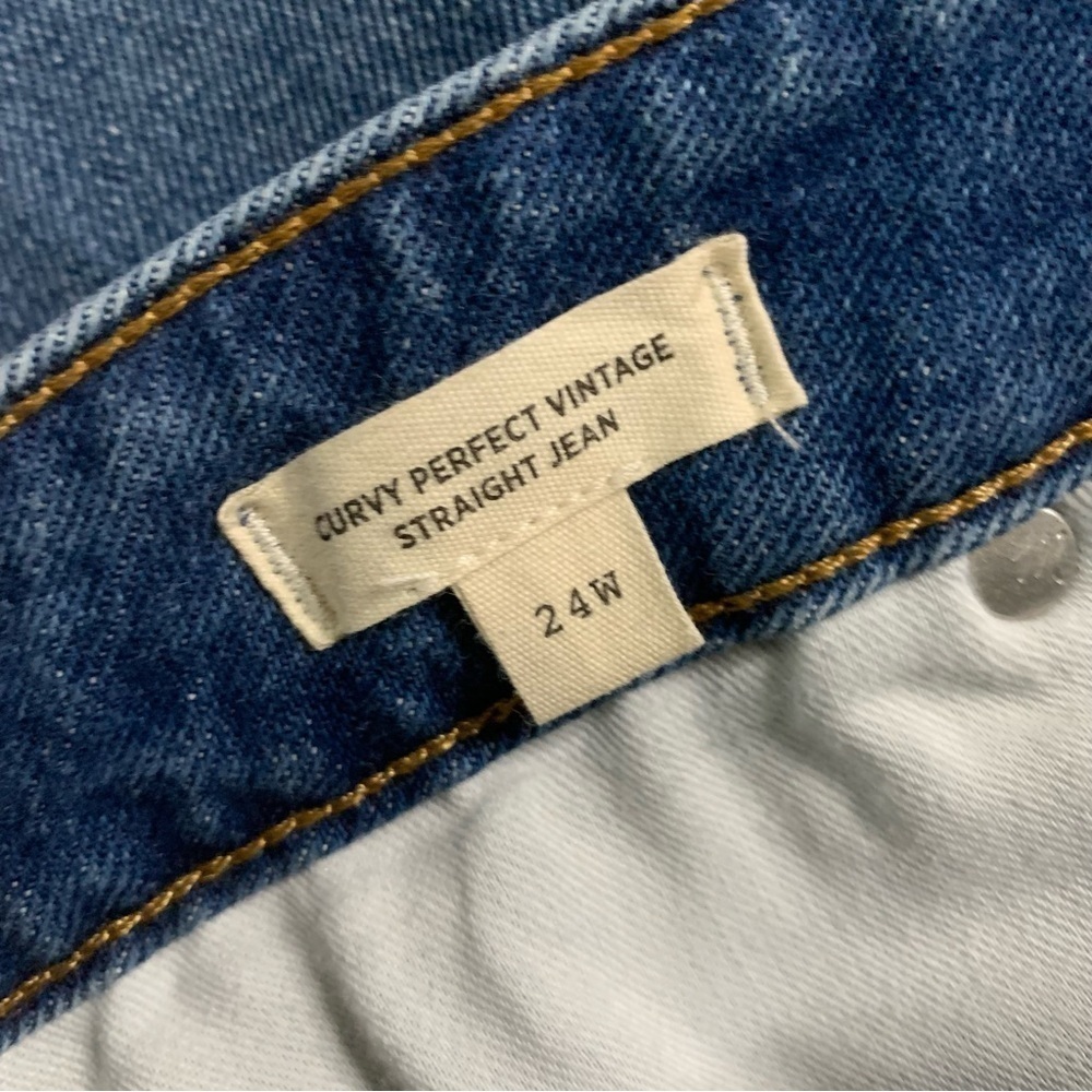Madewell womens blue curvy perfect vintage straight jeans 24W NEW - Picture 10 of 12